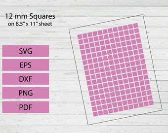12mm quadratische Cabochon Form Vorlage svg dxf png eps pdf Dateien