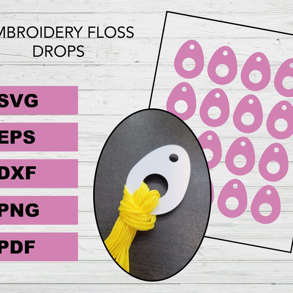 Floss drops pdf eps dxf svg png files instant download