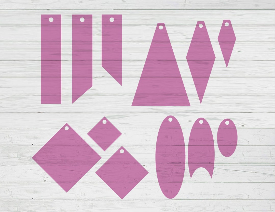 Stack Shape Earrings Template Svg Dxf Png Ai Files - Etsy