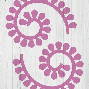 Roll rose shape template svg dxf png ai files