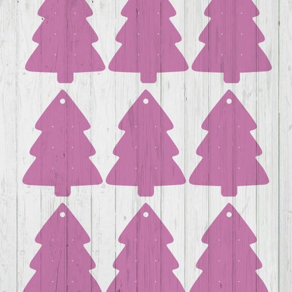 Christmas tree Earrings card template svg png ai files