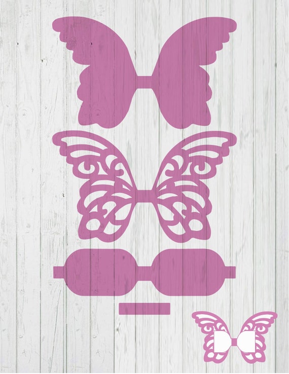 Download Ornate Butterfly bow shape template svg dxf png ai files ...