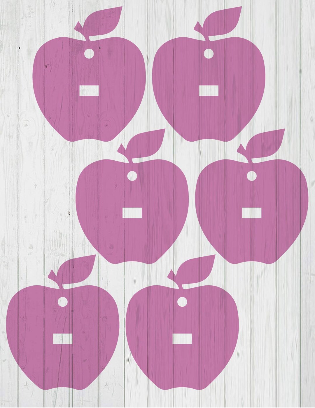 Apple Badge Clip Display Card Template Svg Dxf Png Ai Files Etsy