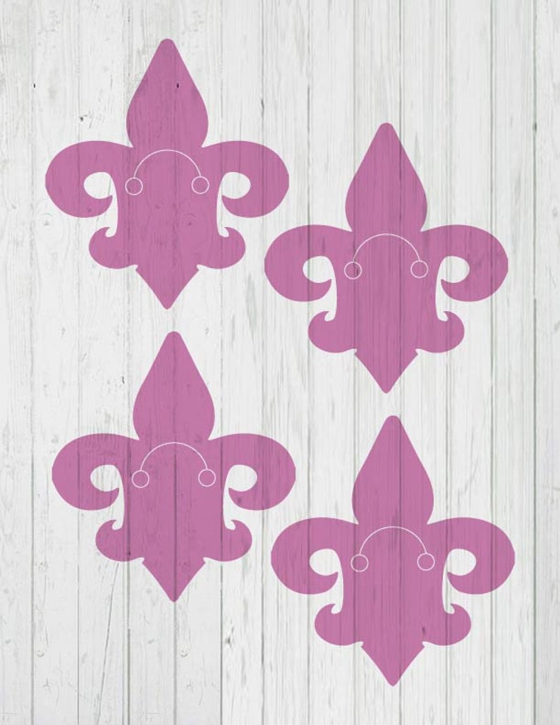 Download Fleur de lis Keyring display card template svg dxf png ai ...