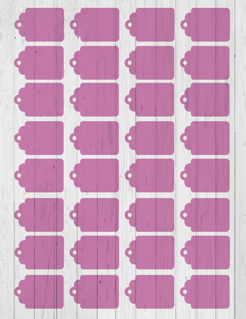 Small scallop tag template dxf svg png ai files | Etsy
