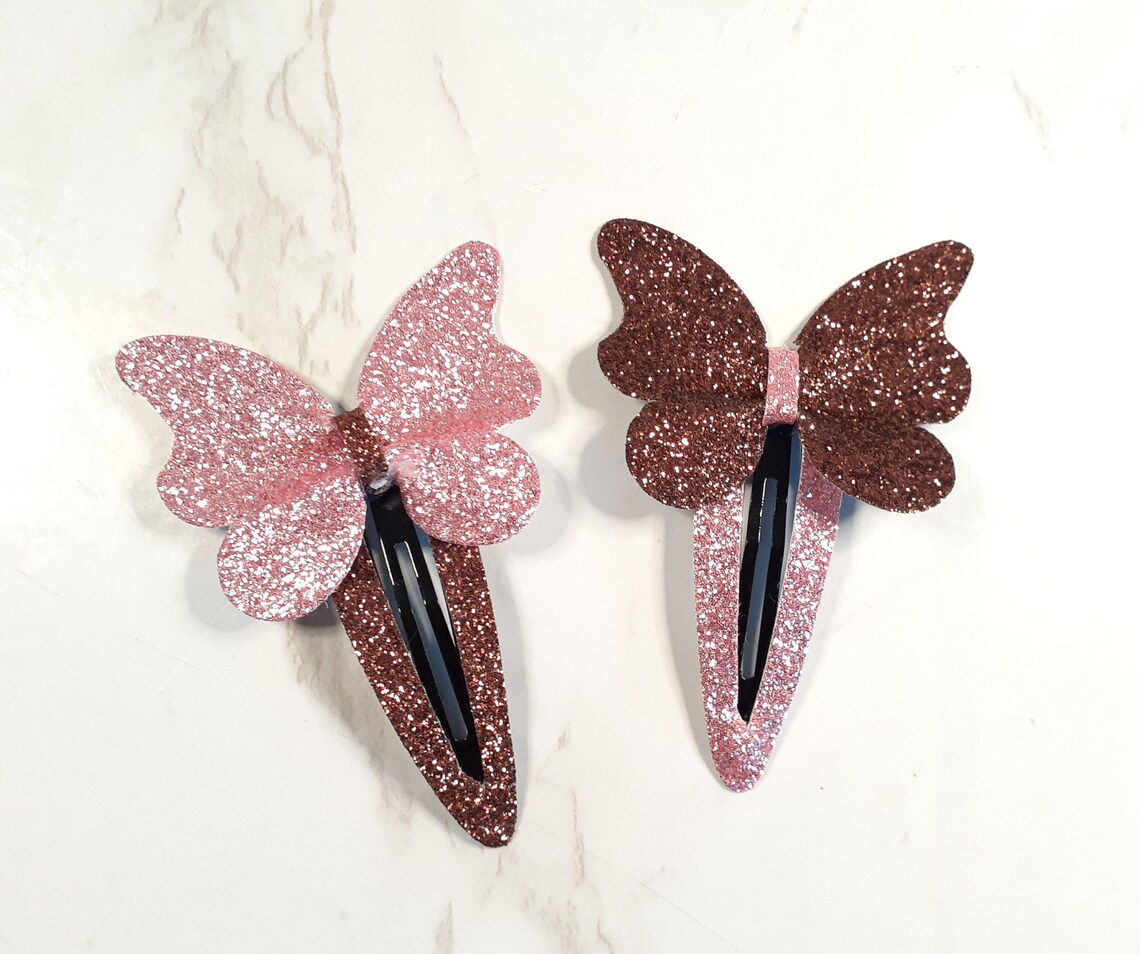 Butterfly Hair Barrettes Template Svg Dxf Png Ai Files Etsy