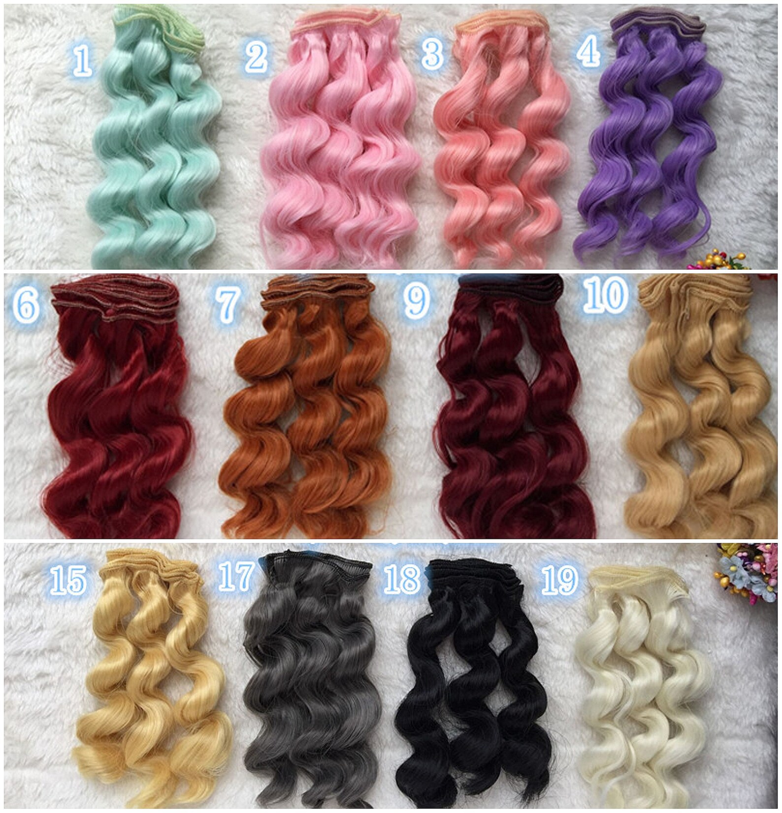 CustomMade Doll Hair Wig Heat Resistant Long Curly Etsy