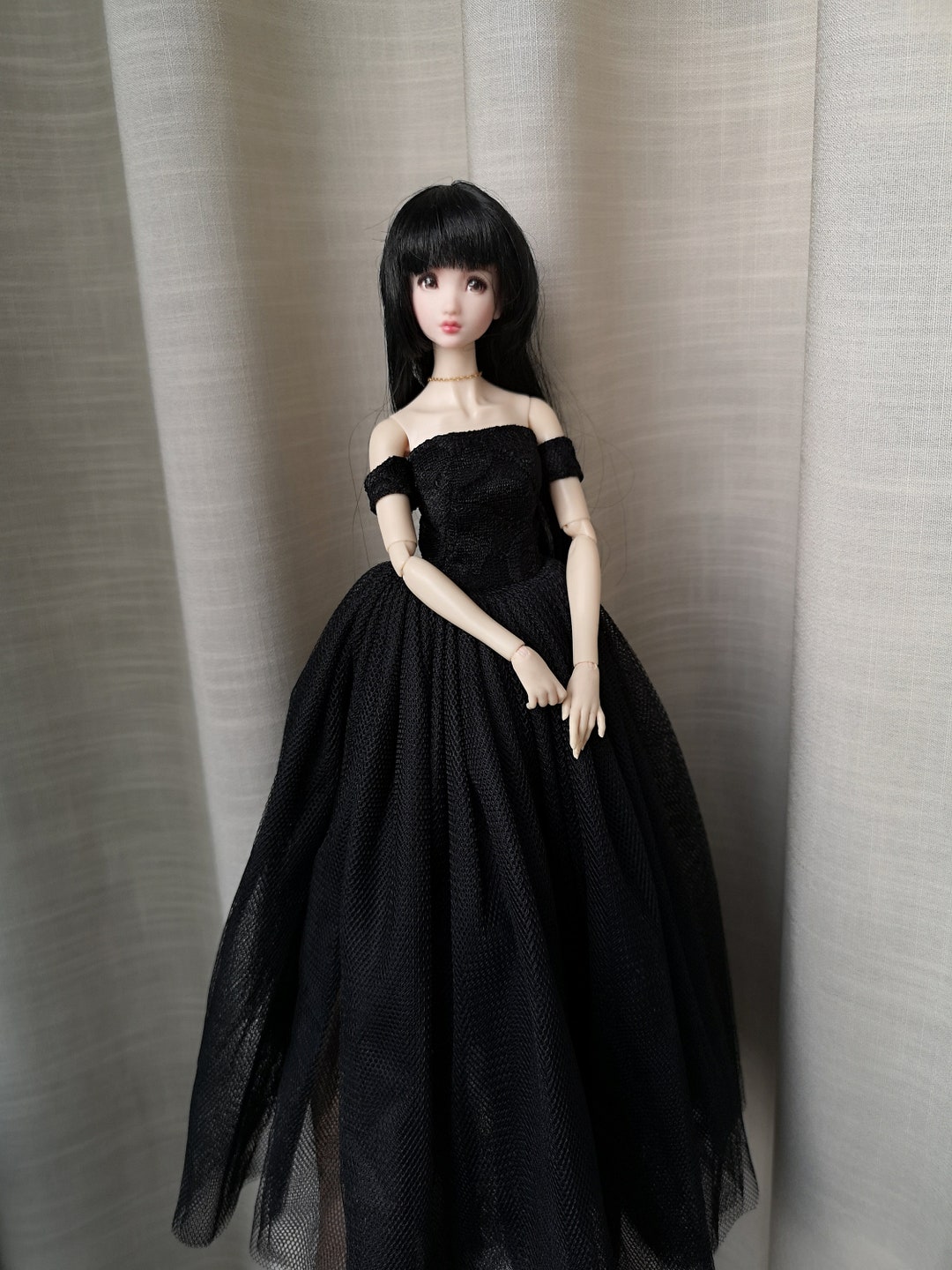 Black Evening Dress for 1:6 30cm Dolls /fashion Dolls/ Barbie /obistu Dolls/monoko Dolls - Etsy