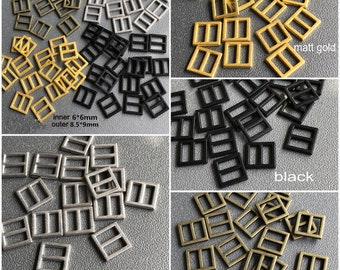 8,5x9mm Mini-Metallverschluss-Schnallen für Puppengürtel Puppentasche, Nähen Handwerk Puppenkleidung Herstellung Nähzubehör 4 Stück