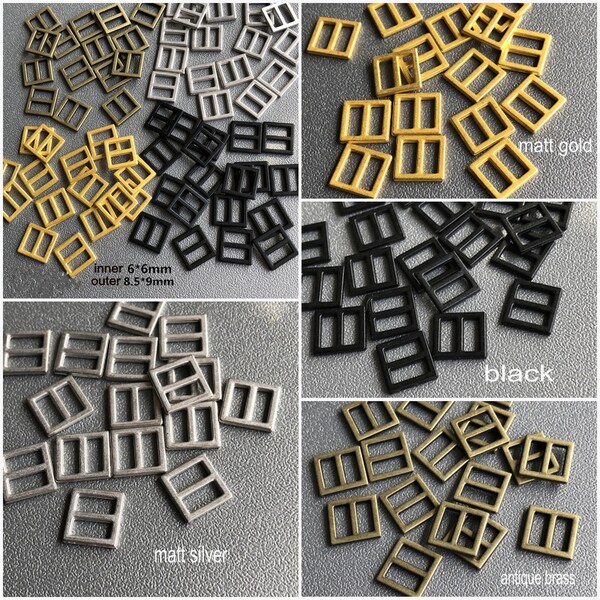 8.5x9mm Mini Metal Fastener Buckles for doll belt doll bag, Sewing Craft Doll Clothes Making Sewing Supply 4 pcs