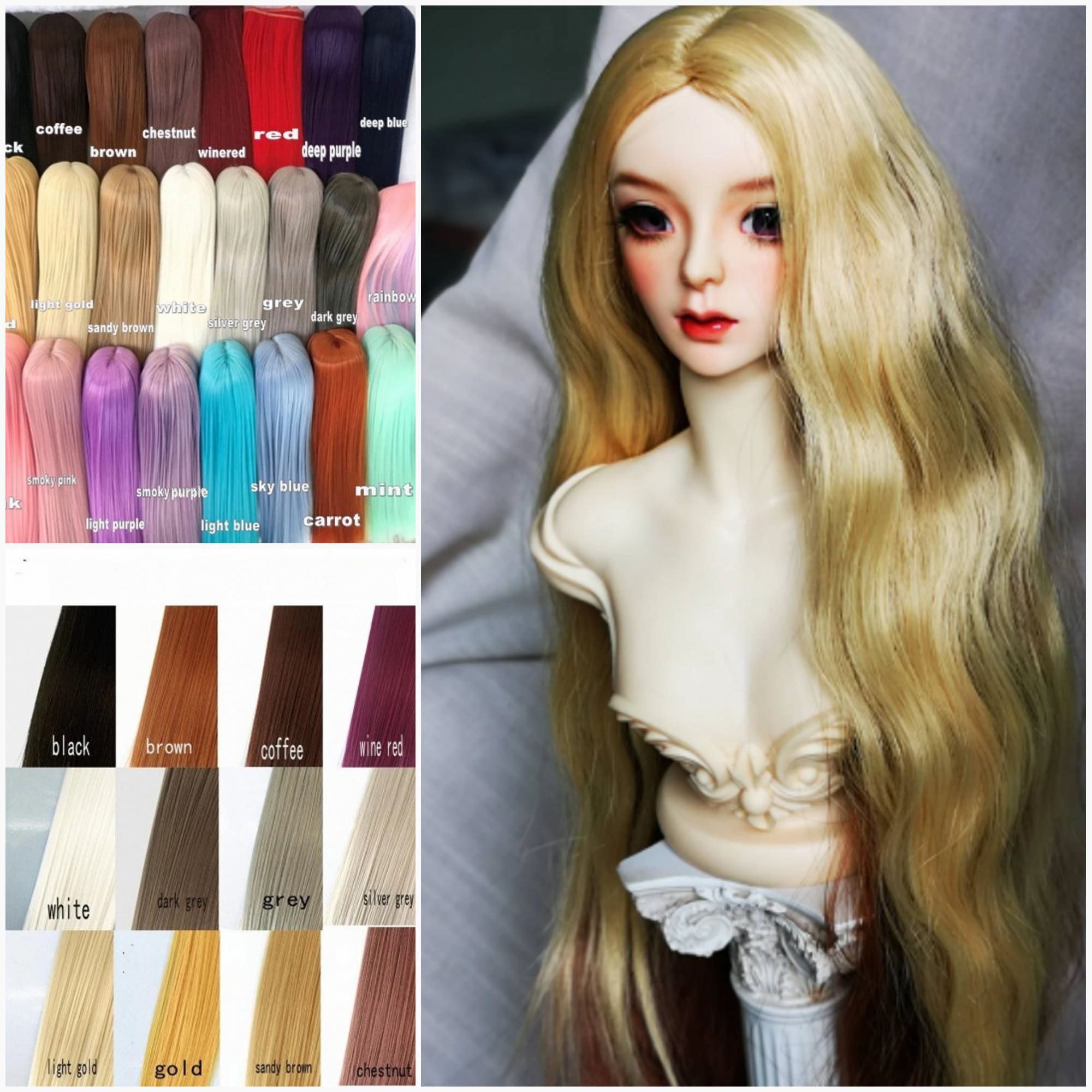 Short Doll Wigs Curly Wig 1/3 1/4 1/6 Bjd Wig for Msd/mdd/sd/dd/smart  Doll/sd17 Boy Doll Accessories,soft Silk Doll Hair Brown Wig 