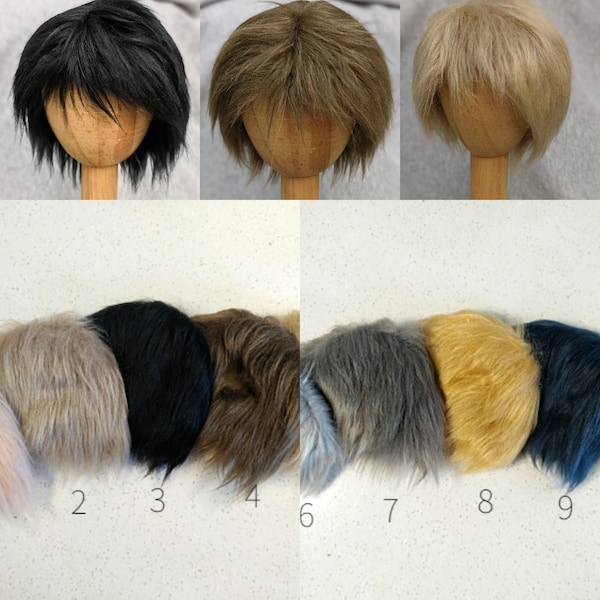 Doll  Hair Wig Plush Wigs Fake Fur Wigs, short cut 3-4 4-5 5-6 6-7 7-8 8-9 9-10