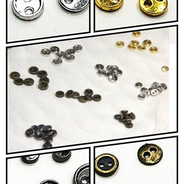 3/4/5/6mm Round Buttons Micro Mini Buttons Tiny Buttons Doll Buttons Doll Sewing Craft Supplies 10 pcs