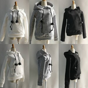 BJD Doll Clothes Outfit Casual 1/3  1/4  1/6  sd  msd yosd size for both boy and girl simple long sleeve hoodie