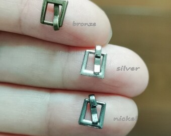 7x8mm Mini-Metallverschluss-Schnallen für Puppengürtel Puppentasche, Nähen Handwerk Puppenkleidung Herstellung Nähzubehör 3 Stück