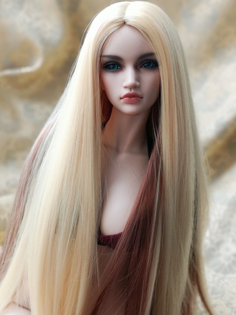 CustomMade Doll Hair Wig Heat Resistant Long Straight Etsy