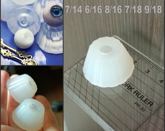 CU024 Doll Eye Mold, Ball Shape Realistic Eye Mold, Silicone Eye Mold for DIY BJD Doll Eyes, each quantity = 1 single mold