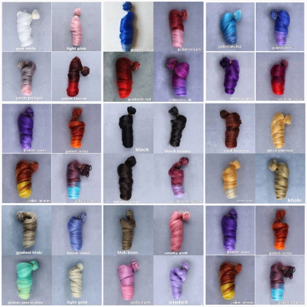 BJD Doll Wig Weft  Heat Resistant Wavy Fiber, Curly Hair Material for Doll BJD Dollfie 100cm wide, Length 15cm