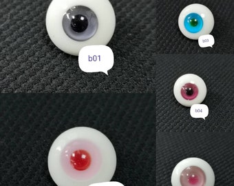 Lots 6 pair of Broken Glass BJD Eyes AS Pic 28mm,24mm ,20mm,18mm