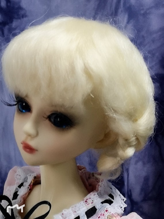 22-23cm BJD Hair Wig in Natural Mohair for 13 doll head cric 8-9 DF-3DW043 Brown