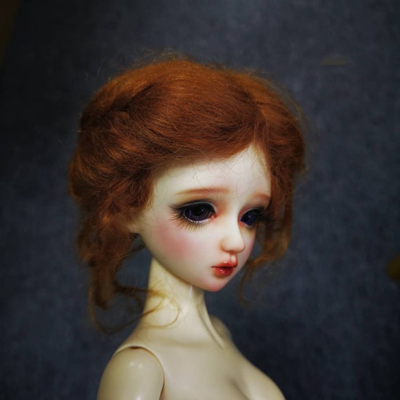 22-23cm BJD Hair Wig in Natural Mohair for 13 doll head cric 8-9 DF-3DW043 Brown