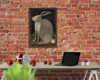 The Hare - aged and distressed - FREE SHIPPING - 7752