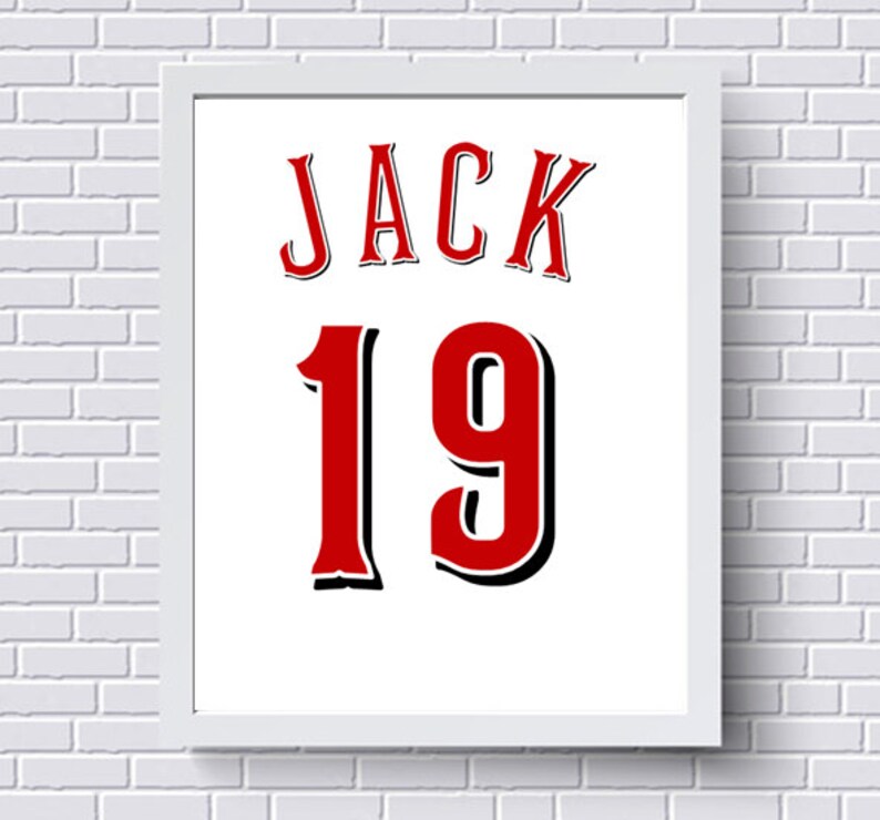 personalized reds jersey