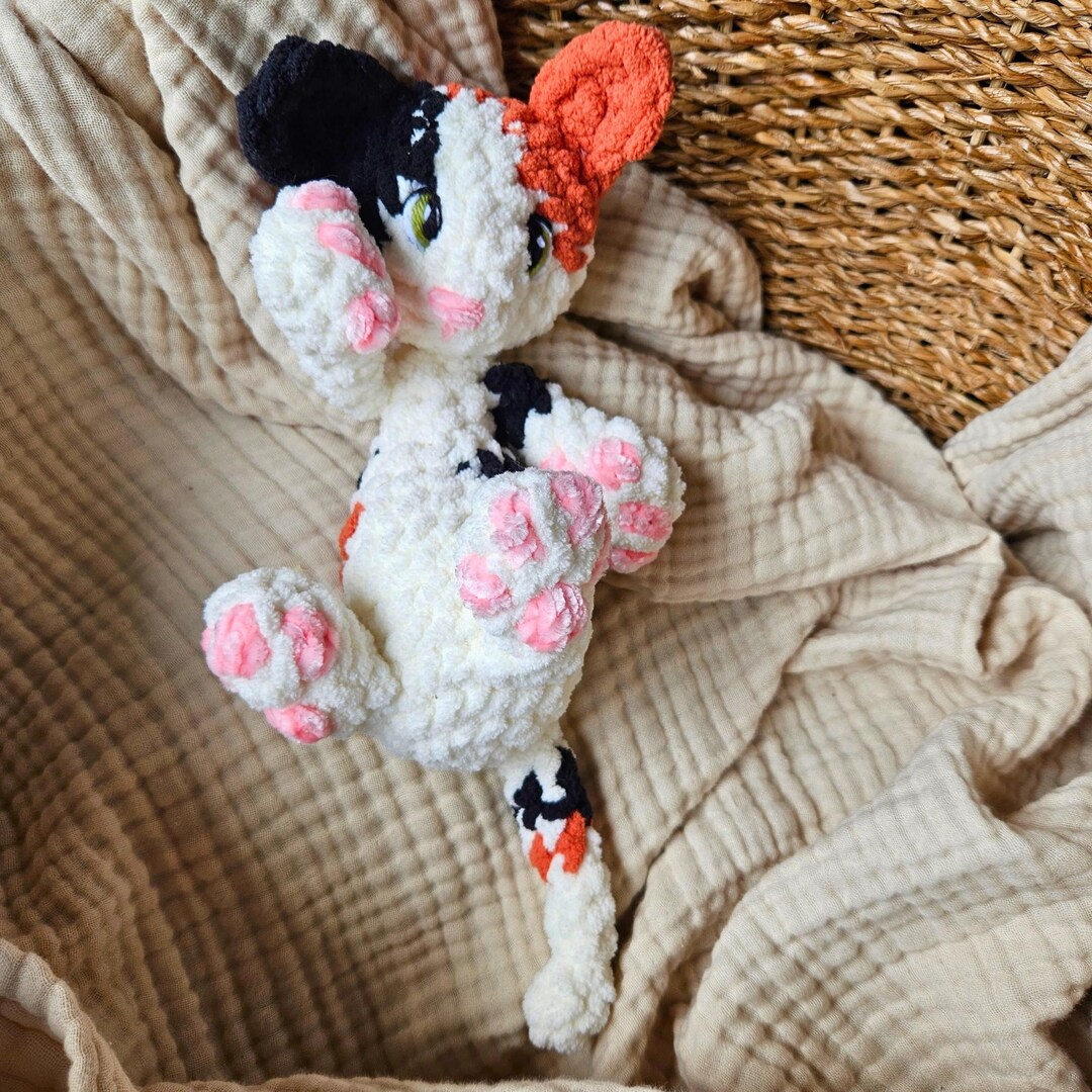 Crochet Ryu Handmade Crochet Calico Cat Plush | Soft Stuffed Kitten | Baby Safe ...