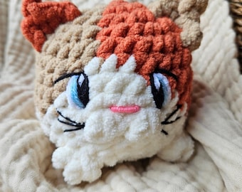 Handmade Crochet Loaf Cat Plush | "Ember" the Loaf Cat | Soft Stuffed Cat | Cozy Desk Pet | Cat Lover Gift