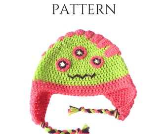 Hazel & Henry Twin Monsters - Crochet Monster Patterns for Kids - Crochet Hat Patterns - Crochet Monster Hat - Pattern for Monster Hat
