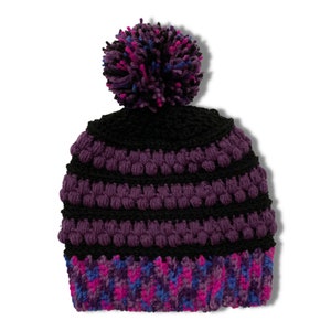 Teen Adult Crochet Winter Pom Pom Hat image 1