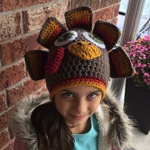 Crochet Thanksgiving Turkey Hat Pattern