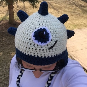 Spike The Blue Monster Crochet Hat Baby, Toddler, Child, Teen & Adult Sizes image 8