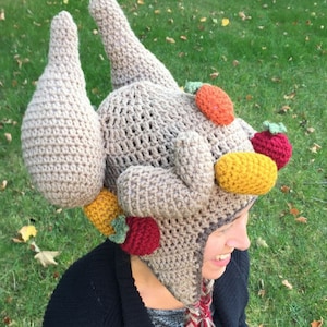 Cooked Turkey with Veggies Crochet Hat Pattern