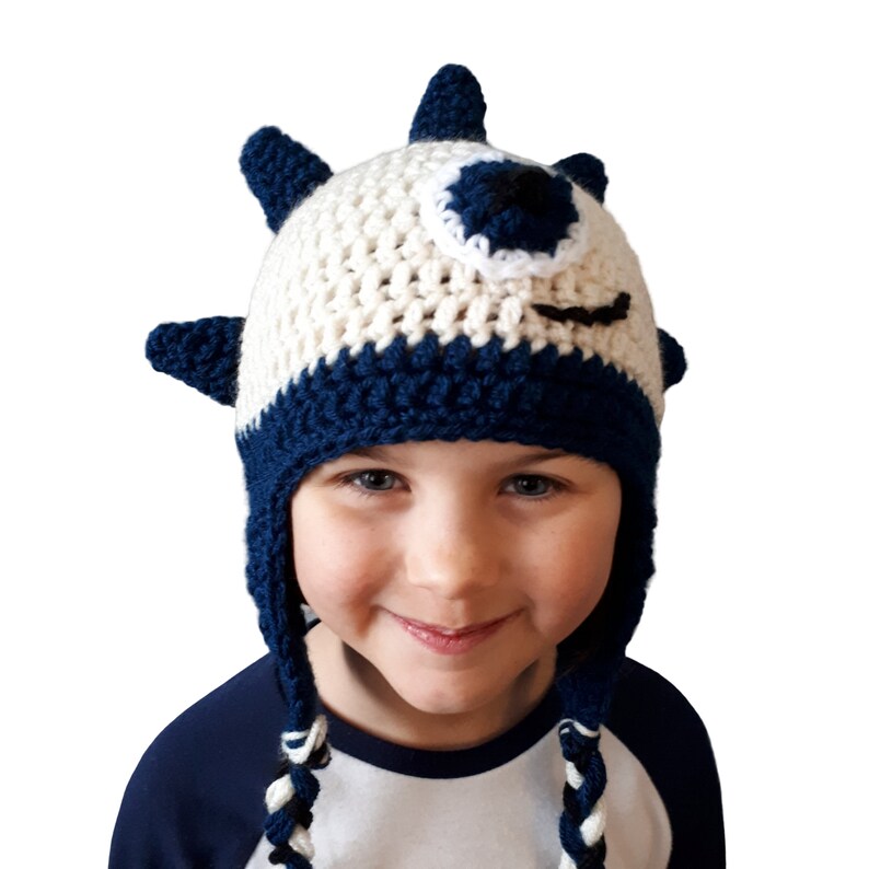 Spike The Blue Monster Crochet Hat Baby, Toddler, Child, Teen & Adult Sizes image 4