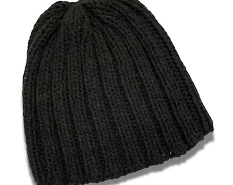 Charcoal Knit Hat - Child & Adult Sizes