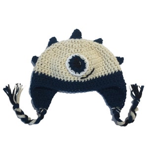 Spike The Blue Monster Crochet Hat Baby, Toddler, Child, Teen & Adult Sizes image 1