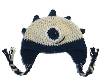 Spike The Blue Monster Crochet Hat - Baby, Toddler, Child, Teen & Adult Sizes