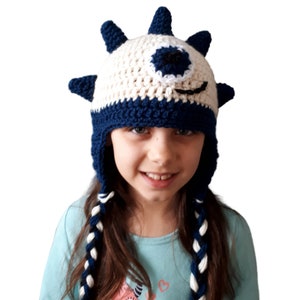 Spike The Blue Monster Crochet Hat Baby, Toddler, Child, Teen & Adult Sizes image 6