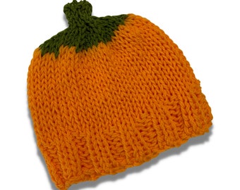 Child Knit Pumpkin Hat