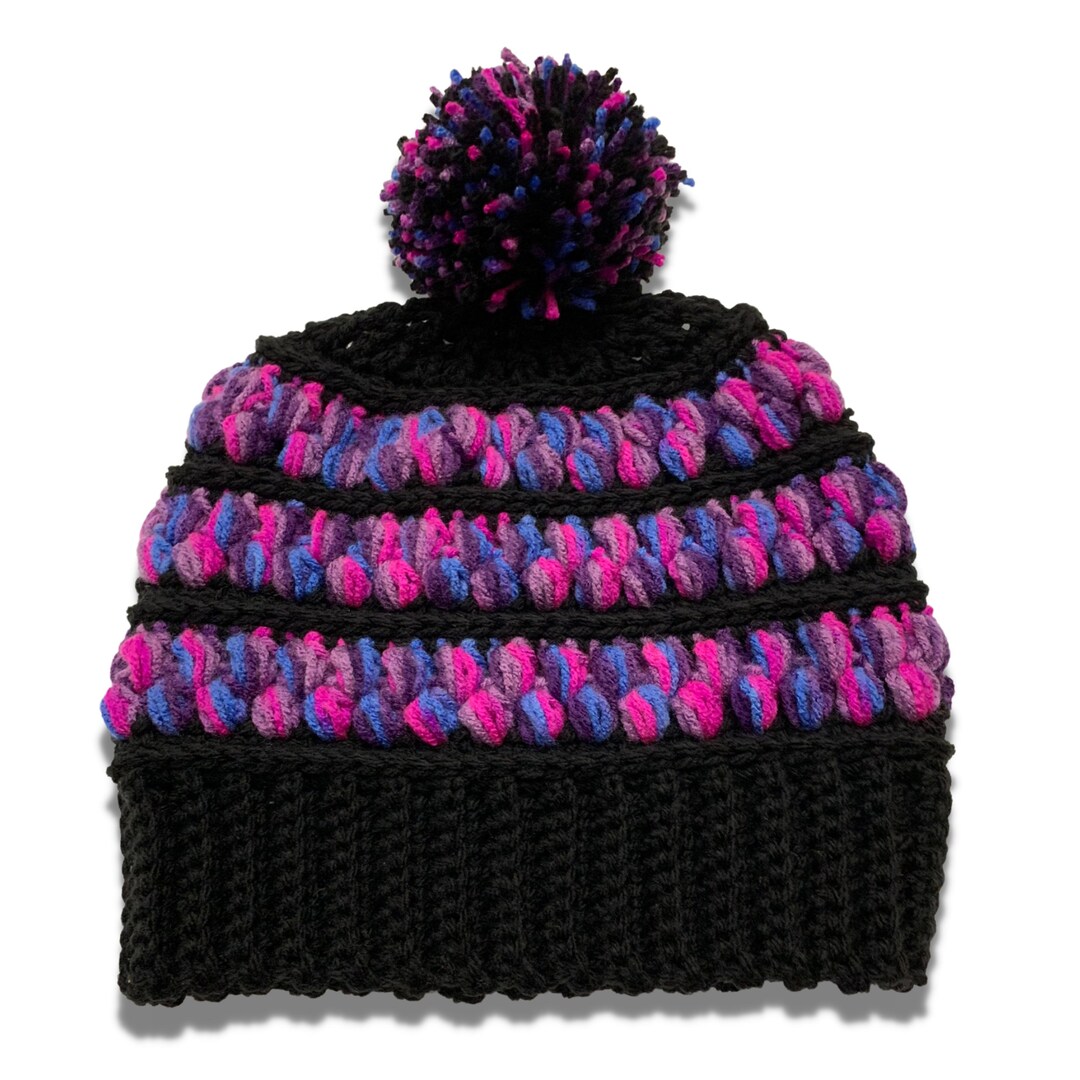 Striped Pom Hat