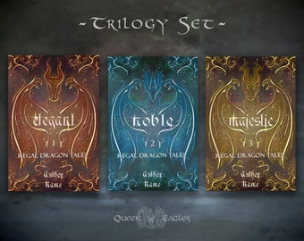 Regal Dragons | Exclusive premade book cover | Fantasy trilogy | Indie publishing, Kindle, Amazon, ebooks | Original digital art, no stock