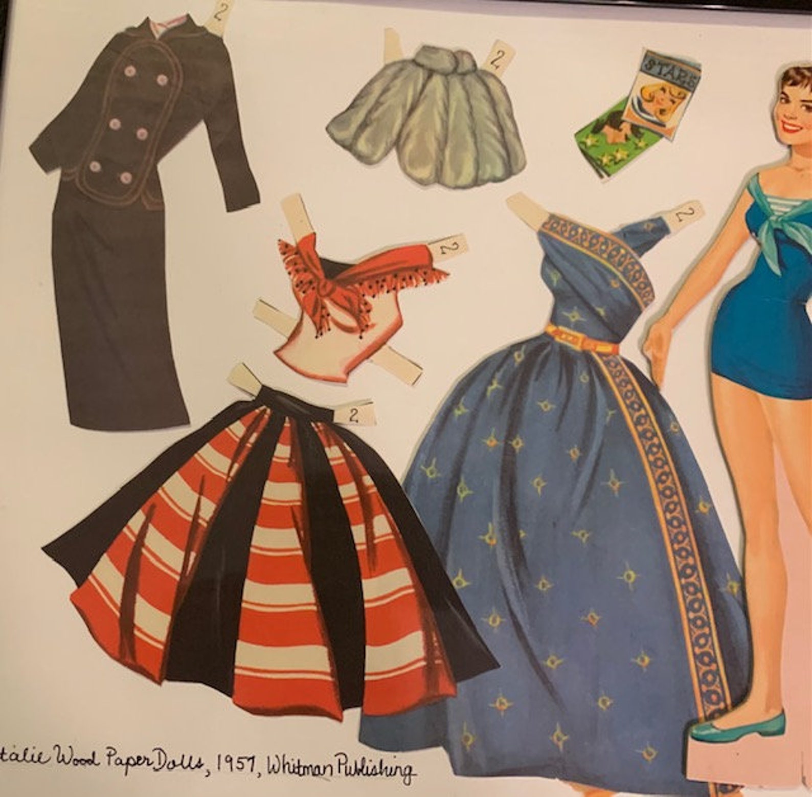 Vintage Natalie Wood Paper Dolls Collage Etsy Norway