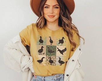 Boho duck mom shirt, work shirt, homesteading shirt, crazy duck lady, wildlife, farm shirt, duck mama, outdoorsy, animal shirt, duck shirt