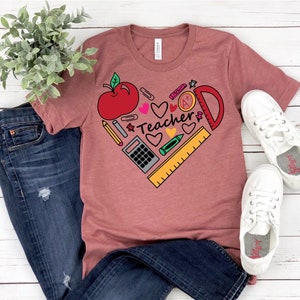 Inspirational Teacher Shirts, Teach Love Inspire Shirt, Back To School Shirt, First Grade Teacher Shirts, Teacher Appreciation Shirt