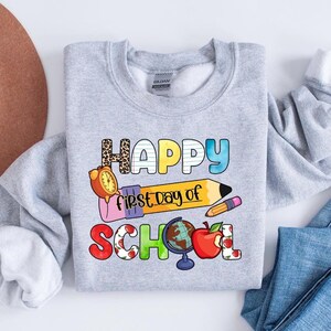 Happy First Day Of School Shirt,Teach Love Inspire Shirt,Back To School Shirt,Preschool Shirt,Teacher Appreciation Shirt, Kindergarten Shirt