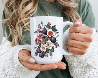 Taza de café vintage con flores silvestres, estilo cottagecore, taza con flores, taza con motivos florales pastel, taza de té con flores silvestres, amante de los jardines de flores, tazas de café