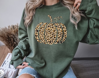 Leopard Pumpkin Shirt, Cheetah Pumpkin Shirt,Thanksgiving Shirt, Thankful Shirt,Fall Shirt, Hello Pumpkin,Family Matching Shirt