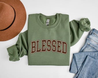 Chemise religieuse bénie, chemise automne, chemises pour femme, t-shirt automne, t-shirt femme, chemise automne, chemise religieuse, chemise Jésus, vêtements d'automne pour femme