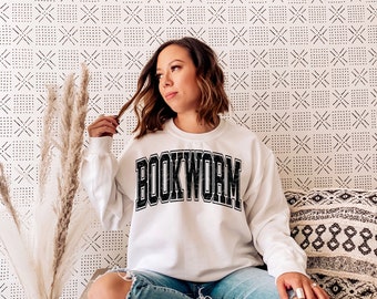 Boekenwurmshirt, boekensweater, boekensteun, schoolse merch, bookstagram-shirt, booktok, leraarcadeau, cadeau boekenliefhebber, leesshirt